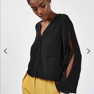 Topshop Black Blouse